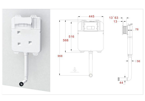 隱藏式蹲廁水箱702 隱藏式蹲廁水箱702